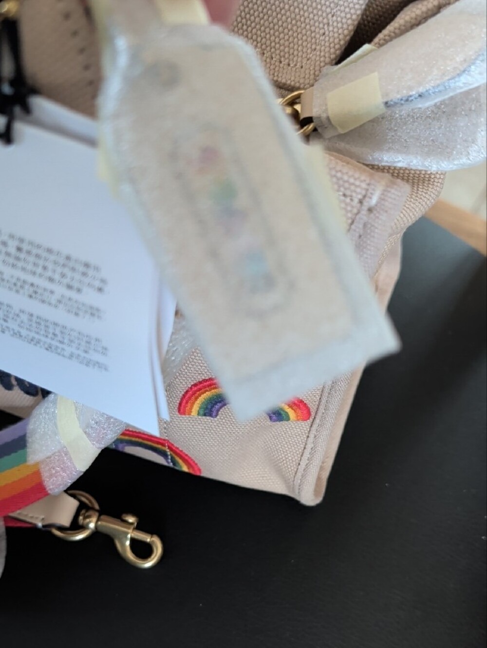 Coach Pride Rainbow Embroidered Canvas Cargo Tote Crossbody 26 NWT - Picture 9 of 10